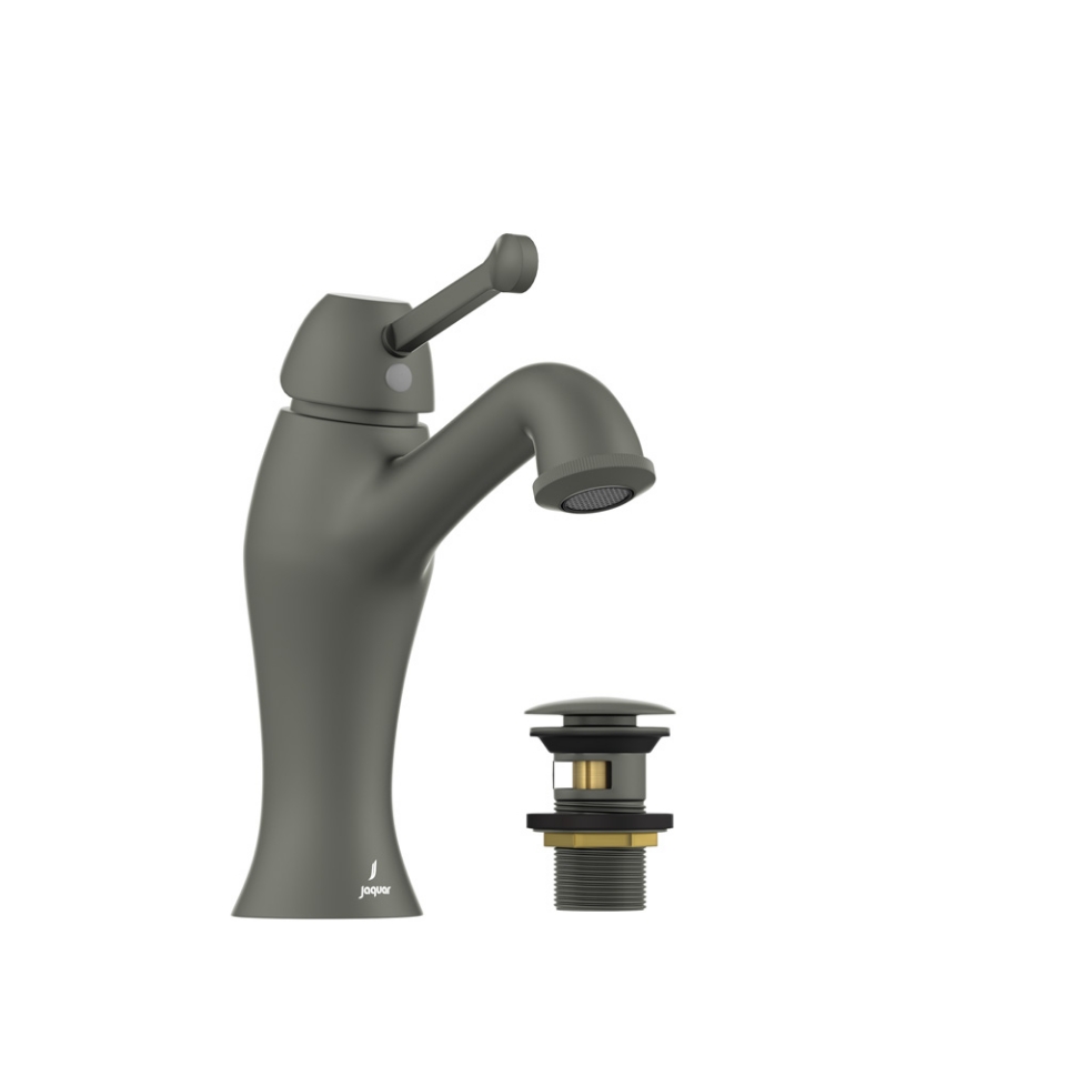 Picture of Single lever basin mixer with click clack waste - Graphite